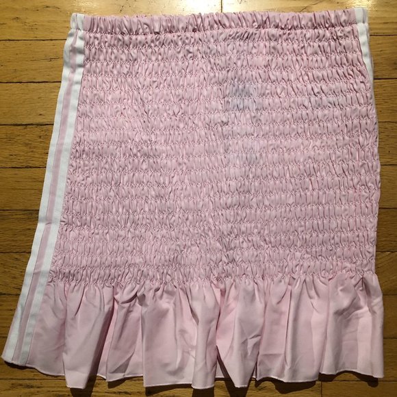 Brand New Adidas Smocked Pink Mini Skirt - Picture 9 of 16